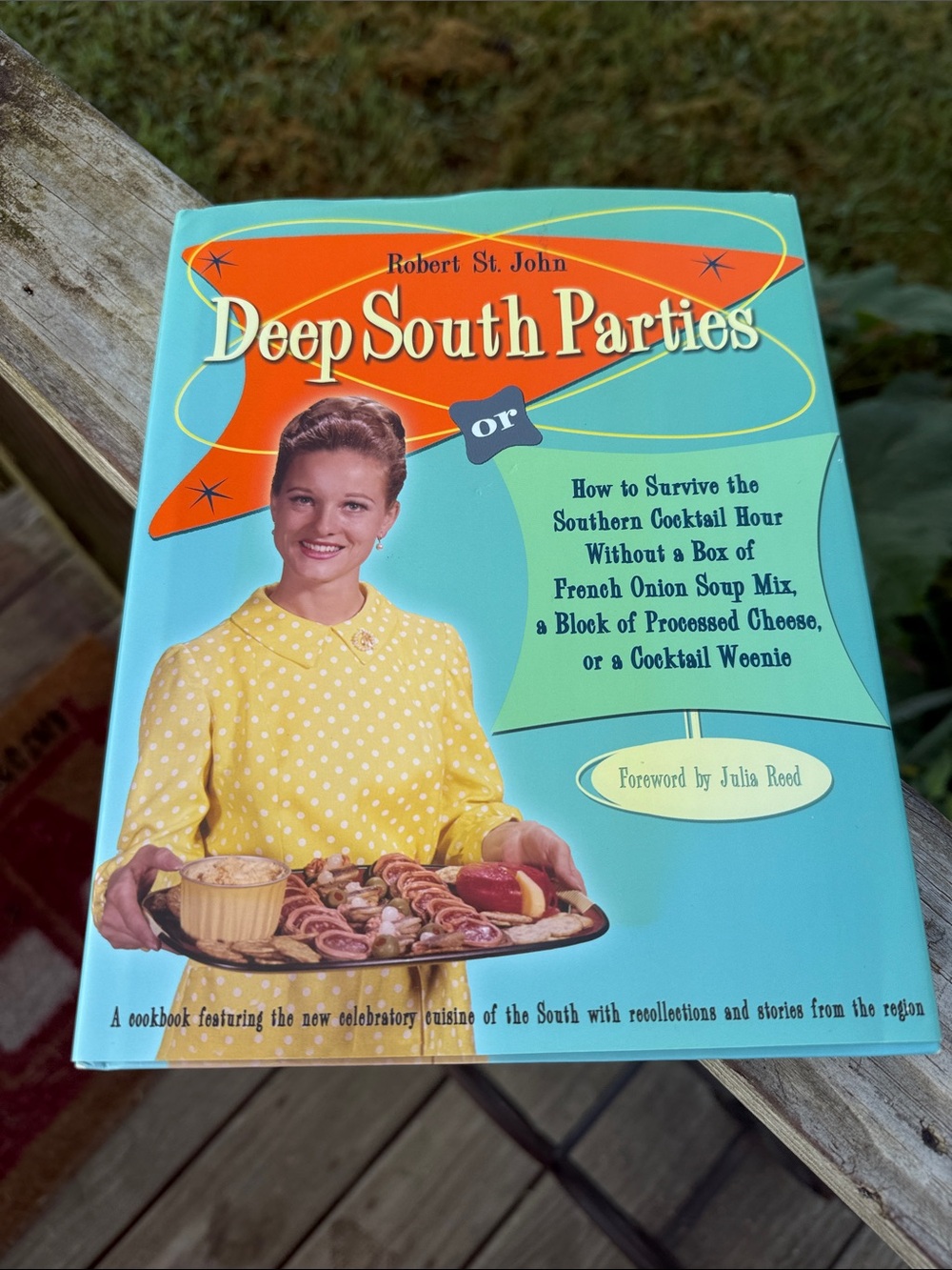 St. John Deep South Parties Cookbook - Aqua & Yellow Cover